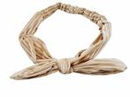 Haarband Knoop Strik Velvet Rib Beige, Nieuw
