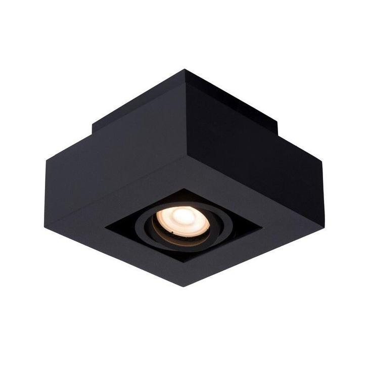 Zwarte dim to warm plafondspot Xirax, incl. 1x 5w GU10, Huis en Inrichting, Lampen | Plafondlampen, Nieuw, Ophalen of Verzenden