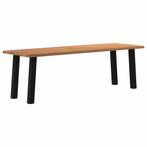 vidaXL Eettafel met natuurlijke rand 240x80x74 cm massief, Huis en Inrichting, Tafels | Eettafels, Verzenden, Nieuw