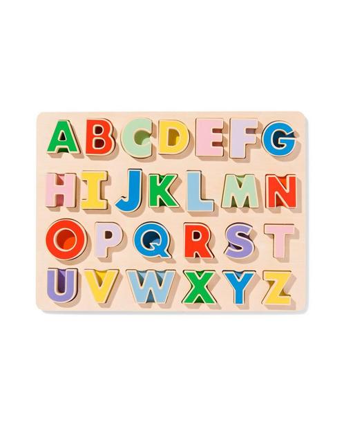 HEMA Inlegpuzzel letters hout 22x29.4, Kinderen en Baby's, Speelgoed | Educatief en Creatief, Nieuw, Verzenden