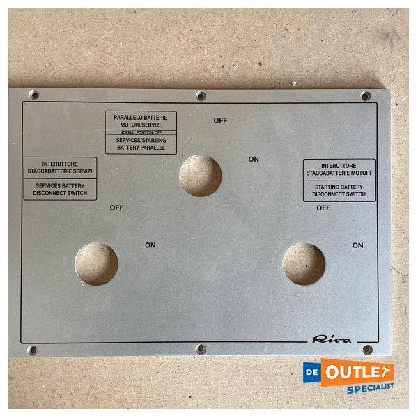 Bieden: Riva battery switch panel plate silver, Watersport en Boten, Bootonderdelen, Elektra en Verlichting, Nieuw, Zeilboot of Motorboot