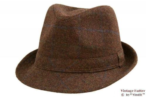 heren Gleufhoed Trilby Hawkins bruin 57, 58, 59 en 60 Nieuw, Kleding | Heren, Hoeden en Petten, Hoed, Nieuw, Ophalen of Verzenden