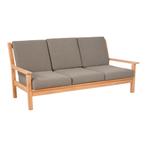 Teak loungebank 180cm + kussen, Ophalen of Verzenden, Nieuw, Bruin
