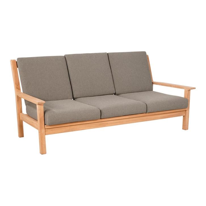 Teak loungebank 180cm + kussen, Huis en Inrichting, Stoelen, Bruin, Nieuw, Ophalen of Verzenden