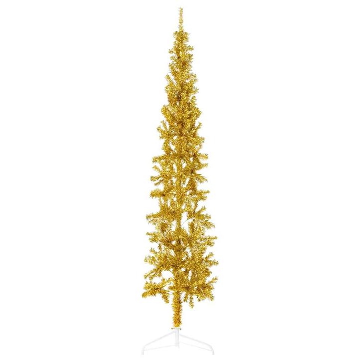vidaXL Kunstkerstboom half met standaard smal 210 cm, Diversen, Kerst, Nieuw, Verzenden
