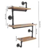 3-laags Houten Industriële Wandplank – Metaal & Hout, Huis en Inrichting, Kasten | Boekenkasten, Verzenden, Nieuw