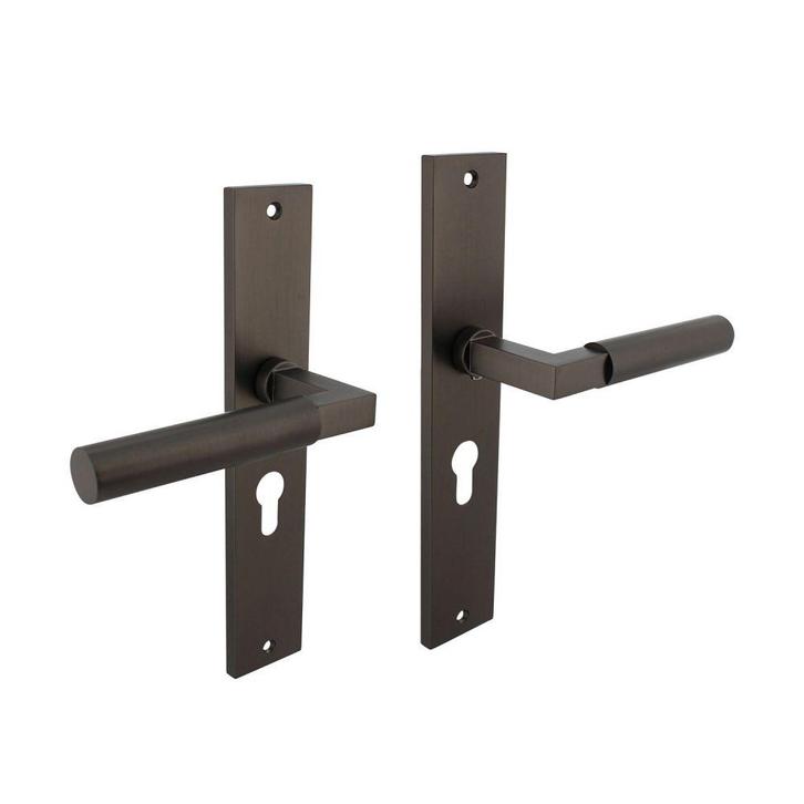 Intersteel Deurkruk Bau-Stil op schild profielcilinder 55mm, Doe-het-zelf en Verbouw, Hang- en Sluitwerk, Nieuw, Verzenden