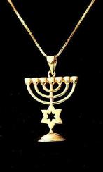 Menorah hangertje, mooi hangertje in geel-goud verguld me..., Sieraden, Tassen en Uiterlijk, Kettinghangers, Verzenden, Nieuw