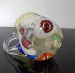 Mok - Glas - Murano/ zilveren blad, Antiek en Kunst, Antiek | Glas en Kristal