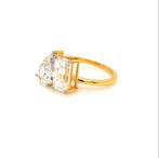 Ring - 18 karaat Geel goud - 3.56ct. tw. Diamant (Lab-grown), Nieuw