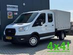 Ford Transit 350 2.0 TDCI L2H1 DC 4WD | Huif | CarPlay | Nav, Auto's, Bestelauto's, Stof, Gebruikt, Wit, Ford