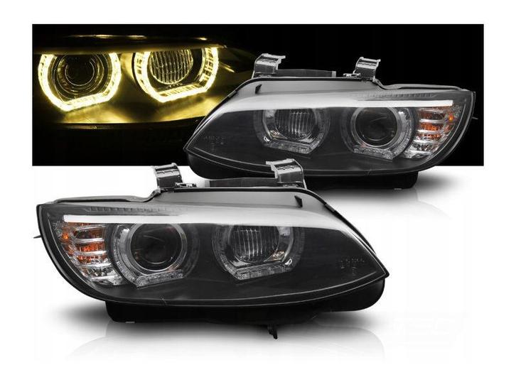 Xenon koplampen Yellow LED DRL Black geschikt voor BMW E92, Auto-onderdelen, Verlichting, Nieuw, Universele onderdelen, Verzenden