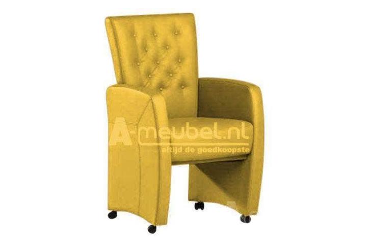 Eetkamerstoel Carina - eetkamerstoelen - Goud, Huis en Inrichting, Stoelen, Nieuw, Stof