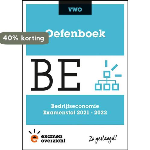 ExamenOverzicht - Oefenboek Bedrijfseconomie VWO, Boeken, Schoolboeken, Gelezen, Verzenden