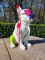 Beeld, sitting french bulldog with colorful finish - 36 cm -