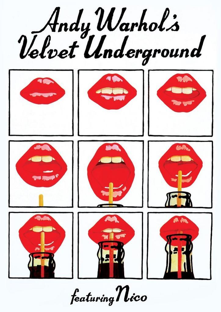 Posters - Poster Velvet Underground / Andy Warhol - Lips, Verzamelen, Muziek, Artiesten en Beroemdheden, Zo goed als nieuw, Verzenden