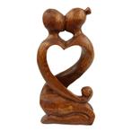 Houten Beeld Hart 2 Personen (21 x 10 cm), Verzenden, Nieuw