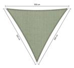 Schaduwdoek driehoek gelijkzijdig 3x3x3 Moonstone green, Nieuw, Ophalen of Verzenden
