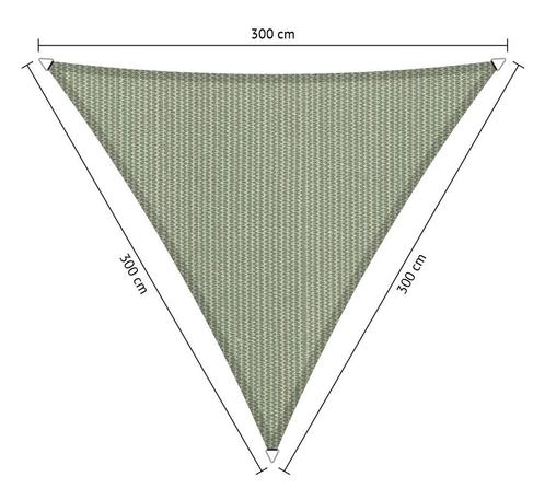 Schaduwdoek driehoek gelijkzijdig 3x3x3 Moonstone green, Tuin en Terras, Schaduwdoeken, Nieuw, Ophalen of Verzenden