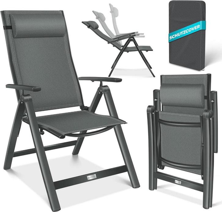 KESSER® Tuinstoel Opklapbaar - Antislip - Antraciet, Tuin en Terras, Tuinmeubel-accessoires, Nieuw, Verzenden