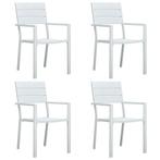 Tuinstoelen Wit Hout-look - Retourdeal - 41% Korting!, Ophalen of Verzenden, Nieuw, Plastic