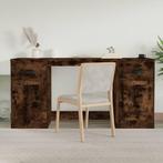vidaXL Bureau met kast bewerkt hout gerookt eikenkleurig, Verzenden, Nieuw