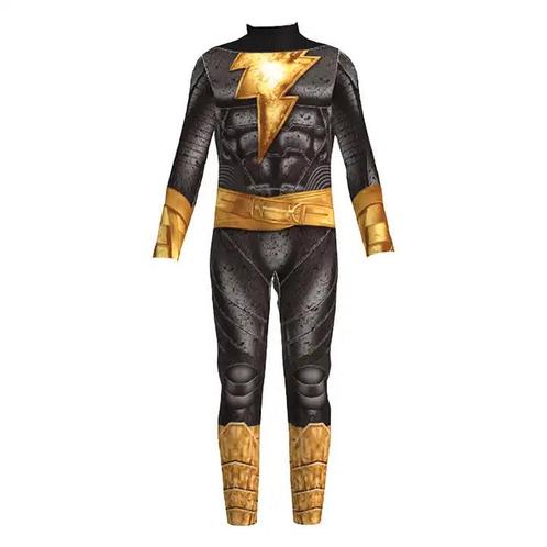Black Adam met cape - 128-134 (7-8 Jaar) - Verkleedkleding, Kinderen en Baby's, Carnavalskleding en Verkleedspullen, Nieuw, Ophalen of Verzenden