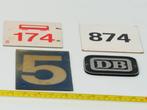 DB Wagon bordjes set 4St. (Spoorwegen 1:1, grootspoor), Verzamelen, Spoorwegen en Tramwegen, Ophalen of Verzenden, Gebruikt