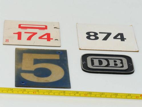 DB Wagon bordjes set 4St. (Spoorwegen 1:1, grootspoor), Verzamelen, Spoorwegen en Tramwegen, Gebruikt, Ophalen of Verzenden