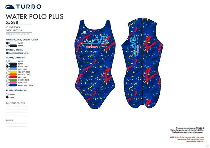 Turbo waterpolobadpak zvvs voorbeeld 3, Watersport en Boten, Waterpolo, Nieuw, Verzenden