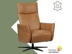Leren relaxfauteuil Ease - Granada Sahara (cognac) - Small, Huis en Inrichting, Fauteuils, Nieuw, Ophalen of Verzenden, 50 tot 75 cm
