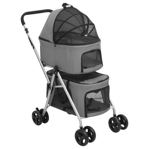 vidaXL Hondenwagen 2-laags inklapbaar 83x48x97 cm oxford, Dieren en Toebehoren, Overige Dieren-accessoires, Nieuw, Verzenden