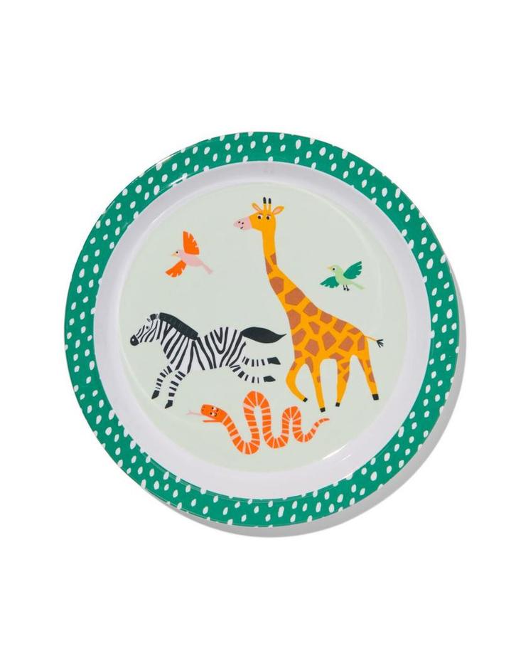 051 Bord melamine jungle Ø21.5cm van €5.19 voor €3 sale, Huis en Inrichting, Keuken | Servies, Nieuw, Verzenden