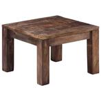 vidaXL Salontafel 50x50x35 cm massief mangohout, Verzenden, Nieuw, Overige houtsoorten, 50 tot 100 cm