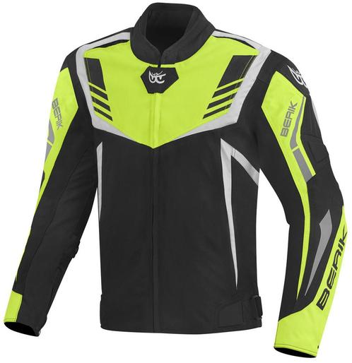 Berik Toronto Zwart Wit Geel Waterdichte Textiele Motorjas, Motoren, Kleding | Motorkleding, Heren, Nieuw met kaartje, Jas | textiel