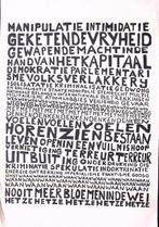 Vintage poster over onderdrukking in de samenleving, Verzamelen, Verzenden, Nieuw, Overige onderwerpen, Met lijst