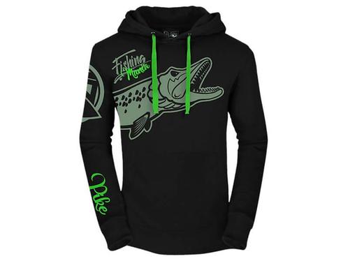 Hoodie Pike Mania | Vis Trui Snoek - Roofvis XL, Watersport en Boten, Hengelsport | Roofvissen, Overige typen, Nieuw, Ophalen of Verzenden