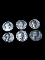 Romeinse Rijk. Lot of 6 AR Denarius incl.: Antoninus Pius;