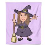 Cartoon Fleecedeken Witch -  cm, Huis en Inrichting, Verzenden, Nieuw