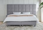 ACTIE! Boxspring Napoli 180 200 Grijs, Verzenden, 180 cm, 200 cm, Nieuw