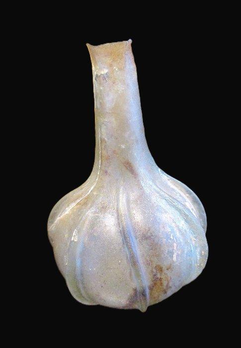 Oud-Romeins Glas Iriserende geribbelde vaas - 70 mm, Antiek en Kunst, Antiek | Overige Antiek