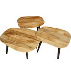 Salontafel Mangohout Luka Small, Huis en Inrichting, Tafels | Salontafels, Verzenden, Nieuw, Industriële meubels, Overige vormen