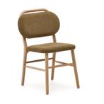 *WOONWINKEL* Kave Home Helda Stoel Groen Chenille Massief Ei, Huis en Inrichting, Stoelen, Verzenden, Nieuw, Stof