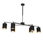Moderne hanglamp zwart verstelbaar 6-lichts - Lofty, Huis en Inrichting, Nieuw, Overige materialen, Modern, 50 tot 75 cm