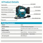 Decoupeerzaag - Met 1 Accus - 3000Mah - Blauw - SNOK •, Doe-het-zelf en Verbouw, Verzenden, Zo goed als nieuw