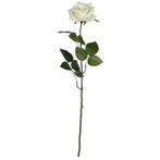Creme roos kunstbloem 66 cm - Kunst rozen, Huis en Inrichting, Kamerplanten, Ophalen of Verzenden