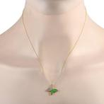 Ketting met hanger 14K Geel Gouden 0.15ct Diamanten Vlinder