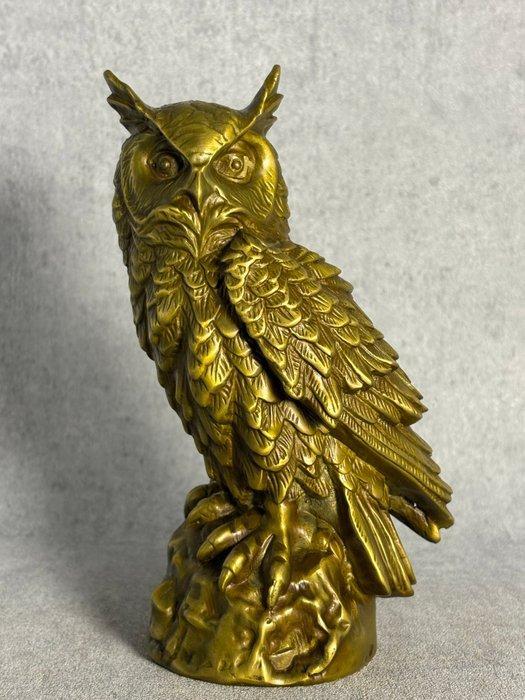 Uil - Brons - Azië - Eind 20e eeuw, Antiek en Kunst, Curiosa en Brocante