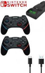 2 Battletron Switch Pro Controllers &amp; Oplaadstation, Ophalen of Verzenden, Zo goed als nieuw