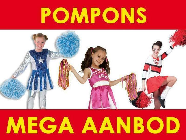 Pompons voor een cheerleader kostuum & carnaval - Pompon, Kleding | Dames, Carnavalskleding en Feestkleding, Accessoires, Nieuw